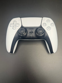 Front view of the exact Glacier White PS5 DualSense controller, unit PS5-WHT-HE-004