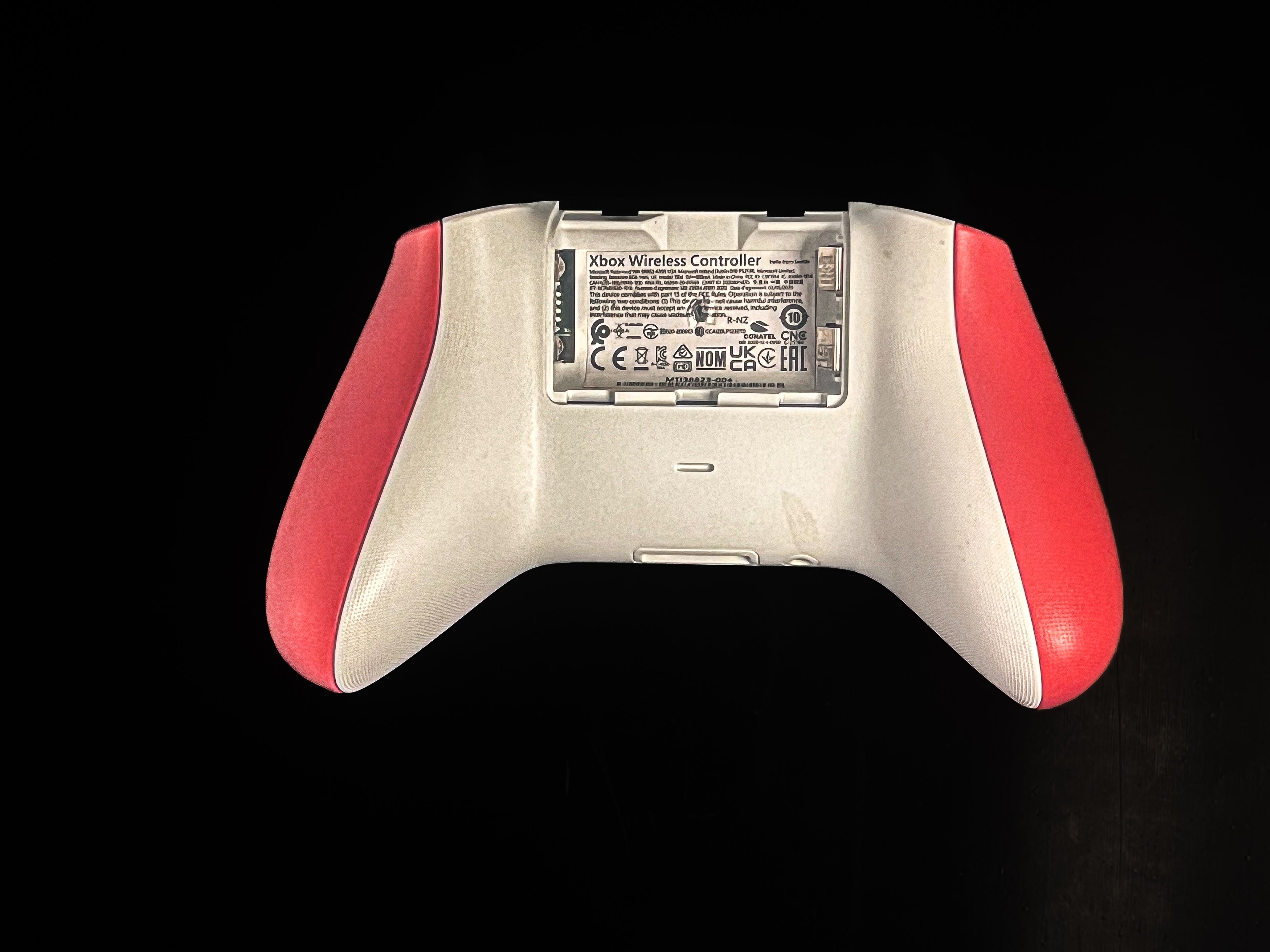 Refurbished red and white Xbox series x/s controller with hall effect joysticks