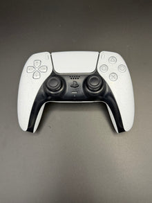 Front view of the exact Glacier White PS5 DualSense controller, unit PS5-WHT-HE-001